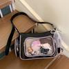Women's Transparent Ita Bag Large Capacity Crossbody Shoulder Bag Cute Anime Style With Clear Window Fashion Satchel Display Bag