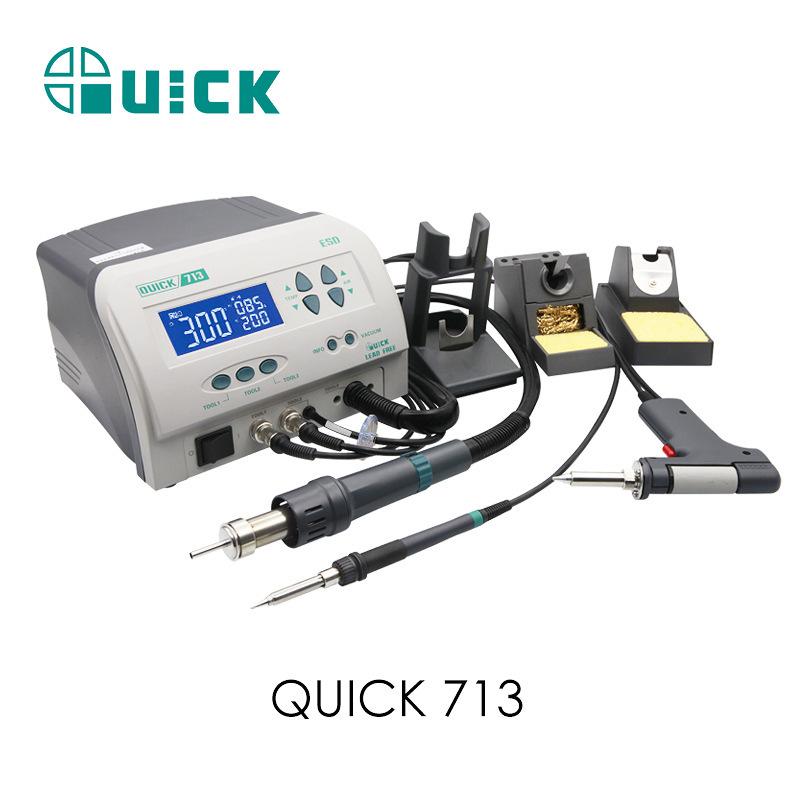 Трехкомпонентная паяльная станция QUICK Kuai Ke 713 с феном и функцией демонтажа