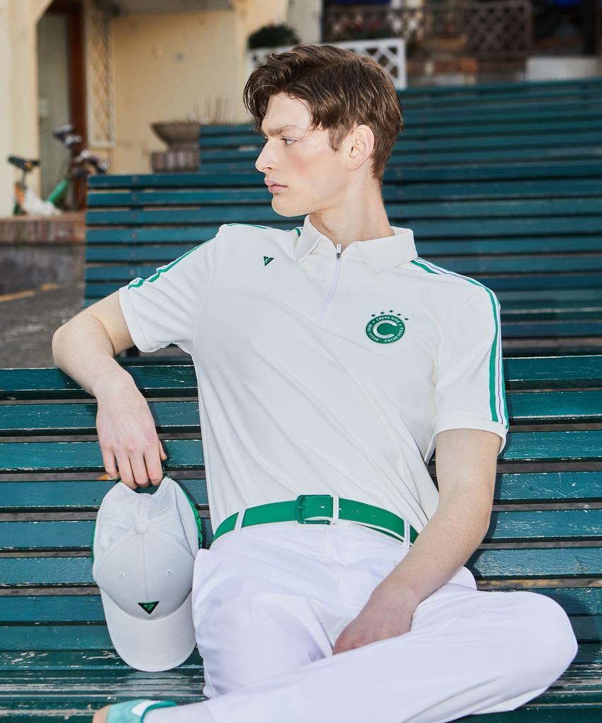 CREVE9 Functional Pique Capri Polo Wh