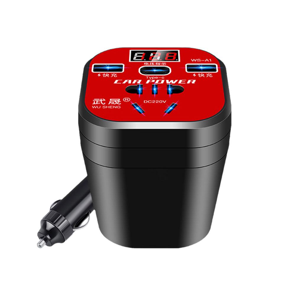 Car Power Inverter 12V/24V Universal Car Mounted Inverter USB 3.0 Charging Port DC1 10V-220V Car Power Converter Car Accessory