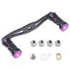 VISPREA Reel Parts Baitcasting Reel Handle 109mm Crank Aluminum Alloy Shimano Daiwa Abu Garcia Custom Parts Replacement YU76 (Purple)