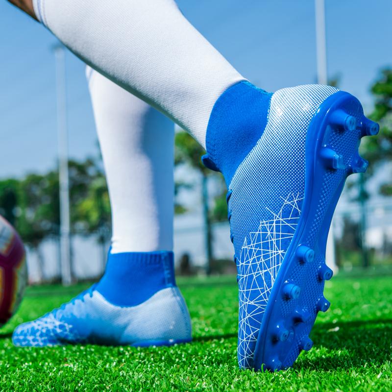 Футбольные бутсы 30-47 Мужские высокие носки Футбольные бутсы Молодежная спортивная обувь Футбольные тренировочные кроссовки Художественный макияж Газон Детские футбольные бутсы