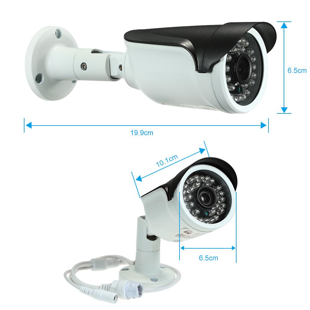 4MP ( 1080P / 1440P / 1520P ) Camera HD Bullet POE IP Camera Cam 1/2.7 Wiht IR Night Vision Motion Detection, Waterproof Functions