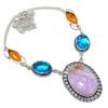 Sage Amethyst Handmade Gemstone 925 Sterling Silver Jewelry Necklace 18" J7k91