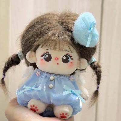 Платье с бантом 10 см Одежда для хлопковой куклы Любовь Заколка для волос с крылом Одежда для куклы Наряд Костюм Креативный набор для переодевания куклы Детский подарок