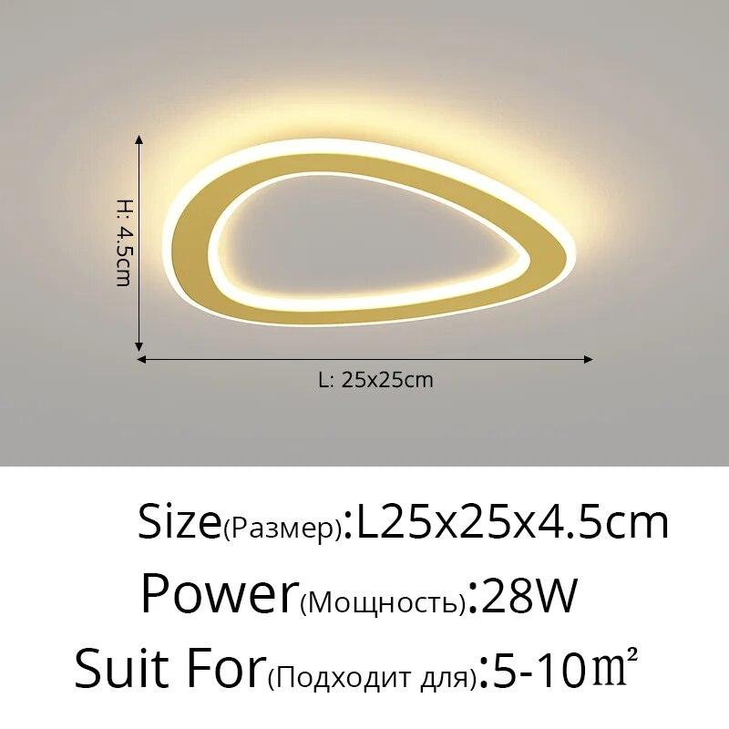 Simple Round Aisle Lamp Ceiling LED Lamp Dia 25cm Mounted Creative Kitchen Ceiling Lights Square Ceiling Lamp For Home Indoor