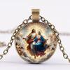 Jesus And Virgin Mary Pendant Of Love And Salvation, A Reverence For Religious Jewelry, Glass Pendant Suitable For Daily Wear For Men And Women