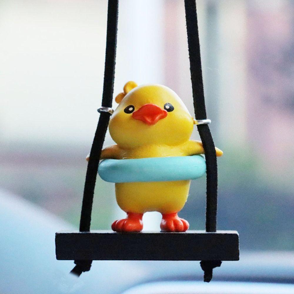 Little Yellow Duck Little Yellow Duck Animal Duck Car Pendant Creative   Interior Decor