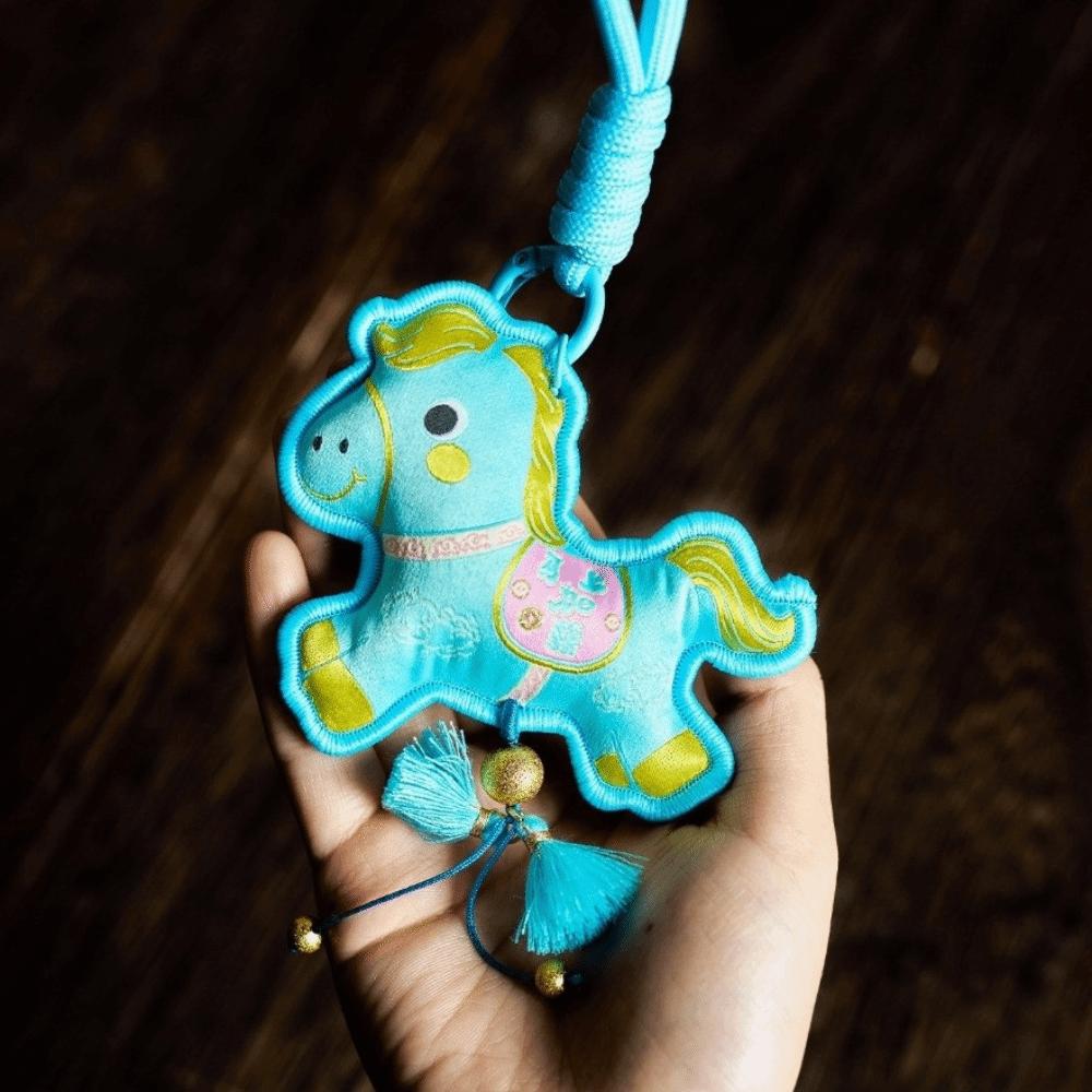 Embroidered Horse Pendant Year of The Horse Year of The Horse Hanging Decoration  Spring Festival