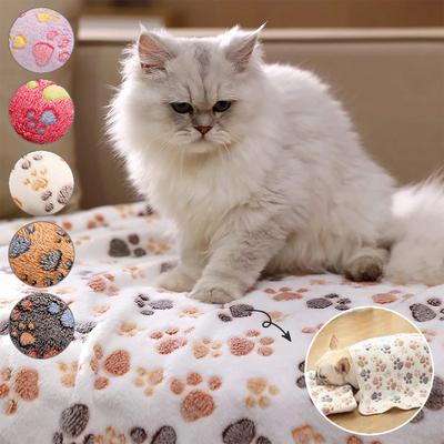Милый теплый коврик для домашних животных, чехол для дивана, полотенце для кошек, собак, одеяло из флиса, мягкое одеяло для маленьких, средних и больших собак, щенков