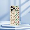 For iPhone 17 Pro Max Case Christmas Tree Gingerbread Pattern Printing Straight Edge TPU Phone Back Cover