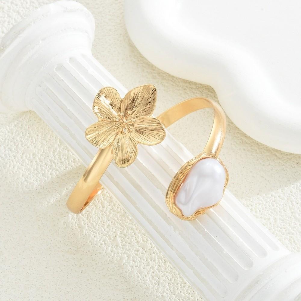 Pearl Starfish Open Armband Bangle Adjustable Armlet Bangle for Women Girls