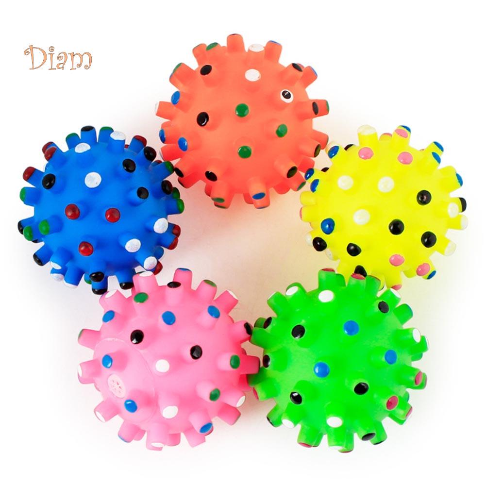 Pet Dog Puppy Thorny Round Ball Molar Teeth Cleaning Chewing Squeaky Sound Toy The Secret Life of Pet