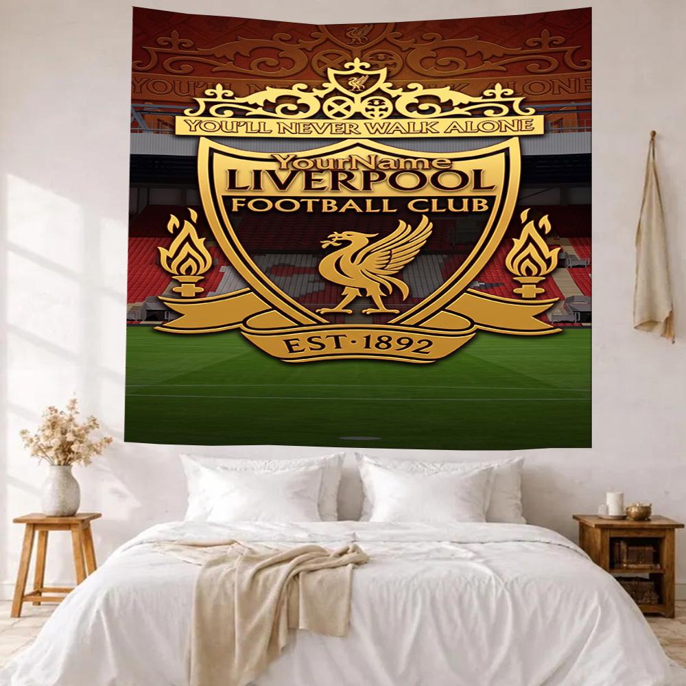 Liverpool Custom Your Name Wall Decor Tapestry Art For Pet Memorial Birthdaywedding Party Backdrop Family Gift