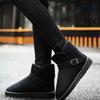 Женские зимние ботинки на толстой подошве 2025 новая зимняя утепленная бархатная короткая обувь теплая хлебная нескользящая хлопковая обувь