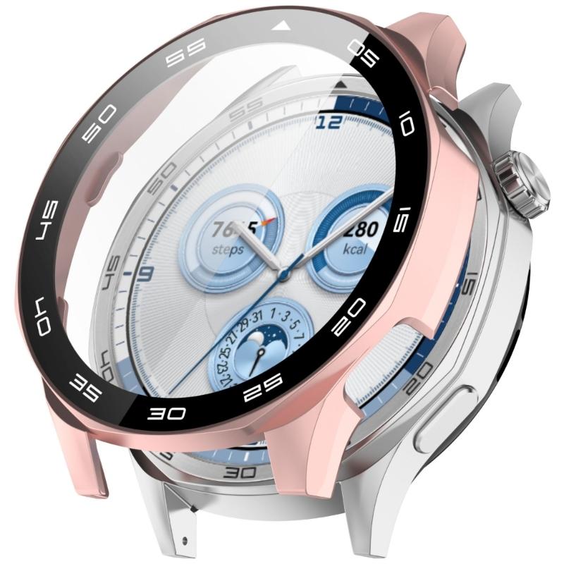 Integrated Screen Protector Case with Scale Designs Protective Hard Case Cover Simple Installation for Watch GT5 46mm