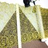 1 м x 23 см Вышивка Сетка Кружево, Золотой Шнурок Цветочная Вышивка Сетка Ткань Кружево для Платья, Нижнего Белья, Бюстгальтера, Трусов, Одежды, Шитья своими руками