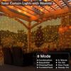 3M Solar Curtain String Lights Outdoor Fairy Lights Solar Powered Twinkle String Lights 8 Modes For Home Garden Patio Decor