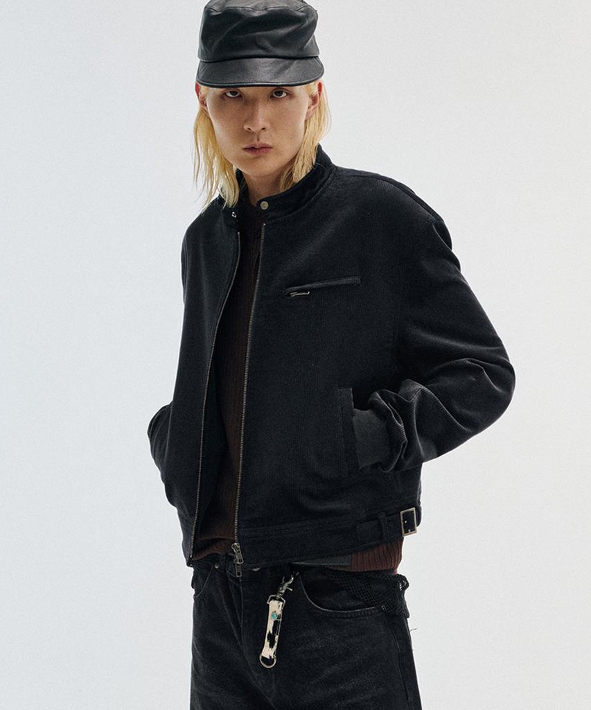 LMOOD Vario Velvet Racer Jacket Black