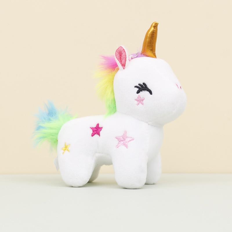 Adorable Unicorn Plush Keychain Cute Stuffed Animal Wedding Gift Bag Charm