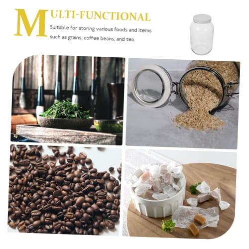 OKUMEYR Wide Mouth Glass Jar with Airtight Lid, Large Storage Container for Brewing, Fermentation, Pickling, and Kitchen Canisters