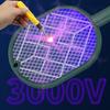 Electric Mosquito Racket Killer Handheld Fly Insect Trap Bug Zapper USB Charging Fly Swatter Trap UV Light Mosquito Killer Lamp