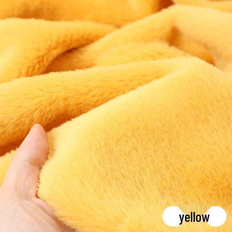 Утолщенная коротковорсовая ткань из меха кролика рекс для DIY хлопковой куклы