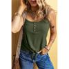 Women's Plus Size Vest Solid Color Button U-shaped Suspender Vest