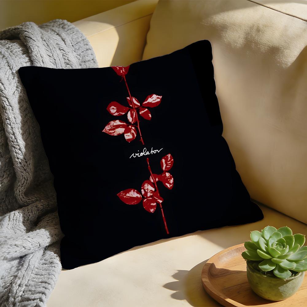 Cushion Cover Washed Linen Soft Breathable Decorative Case For Sofa Home Band DDepeche MMode Memento Mori Pillow cover