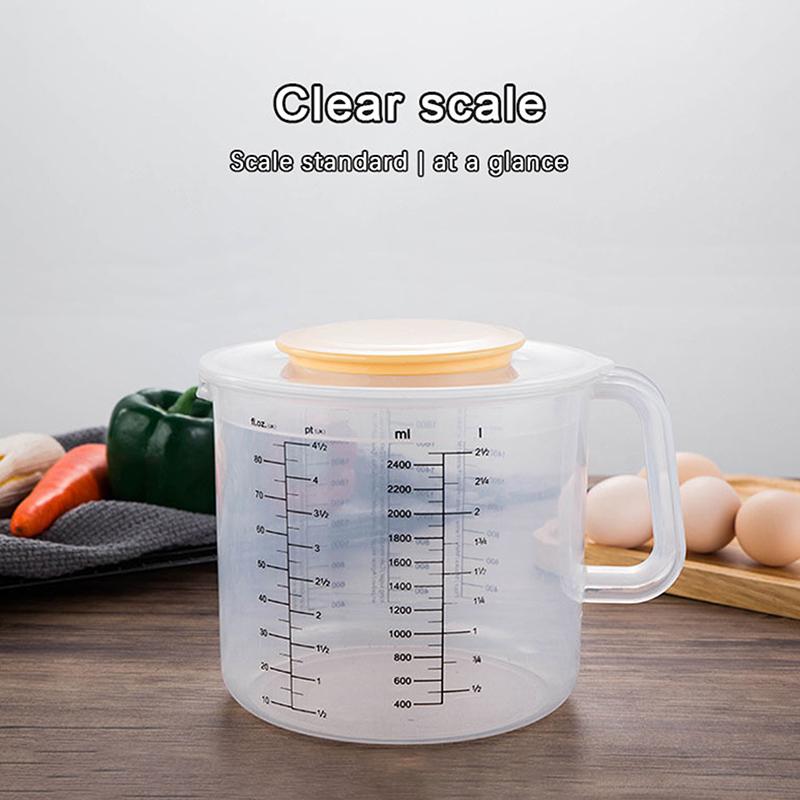 1 шт. 2,5 л большая емкость для выпечки мерный стакан весы кухонная миска для смешивания с крышкой