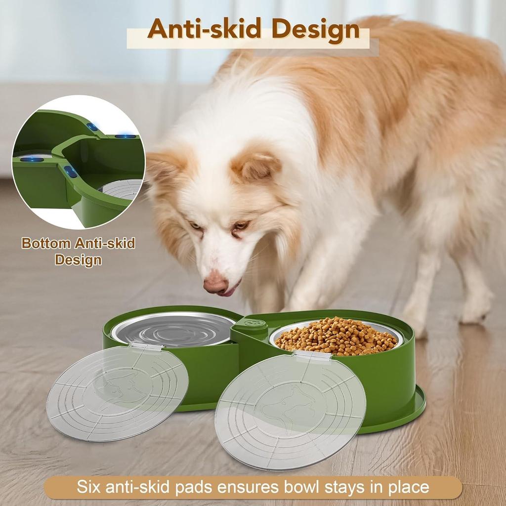 Large Capacity 304 Stainless Steel Bowls,Anti-Skid Food Water Set for Dogs Cats