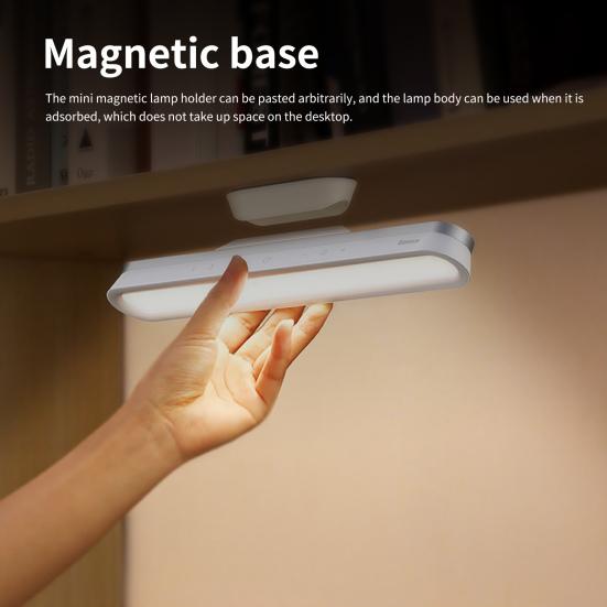 Светодиодный светильник для чтения, регулируемая защита глаз, легкий, креативный, подвесной, с сенсорным управлением, магнитный, с бесступенчатым затемнением, светодиодная настольная лампа