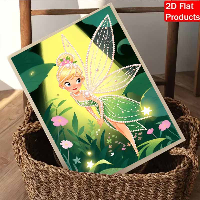 Disney Жемчужное искусство Тинкербелл 5D DIY Жемчужная картина Набор для рукоделия Подходит для взрослых Новичков Креативный Подарок Идея для Декора Дома