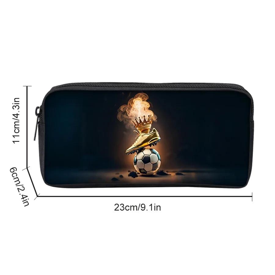 Leather Football Single Layered Cute Pen Bag Boy/Girls Children Best Gift 3D Cartoon Teenager School Supplies