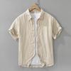 Summer Shirts for Men Harajuku Style Green Short Sleeve Shirt Daily Men's Casual Shirt Light Weight Tops