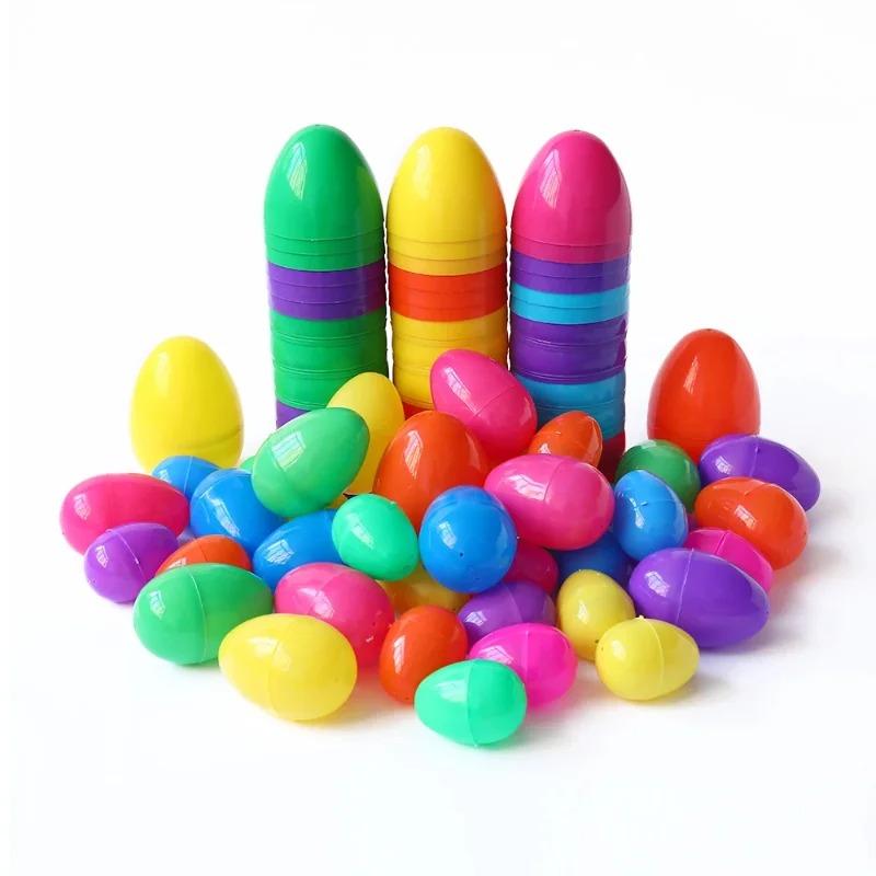 Empty Color Plastic Easter Eggs DIY Craft Friendly for Spring Party Decorations And Easter Basket Fillers