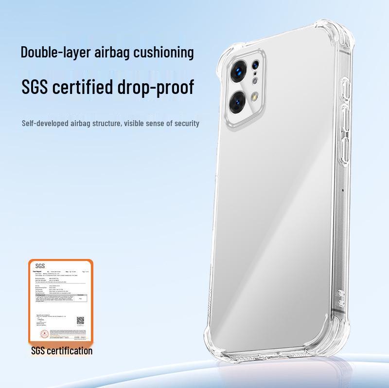 Прозрачный TPU чехол с подушками безопасности для OPPO Find X5/X5 Pro