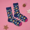 1 Pair  Diverse Colorful Mushrooms Breathable Mid Tube Men's and Women's Socks Suit In All Seasons For Daily