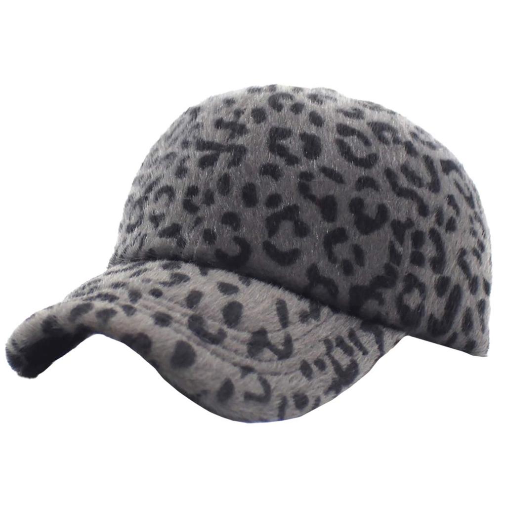 БЕЛАЯ КЛЫК Леопардовый принт CA440 Шляпа, Кепка, Животное, Стильная, Матовая, Повседневная, Мужская, Женская, (01 Серый)
