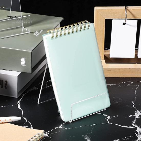 Акриловая подставка для книг, 6 шт., прозрачный мольберт, треугольная опора, многофункциональный прозрачный держатель для дисплея