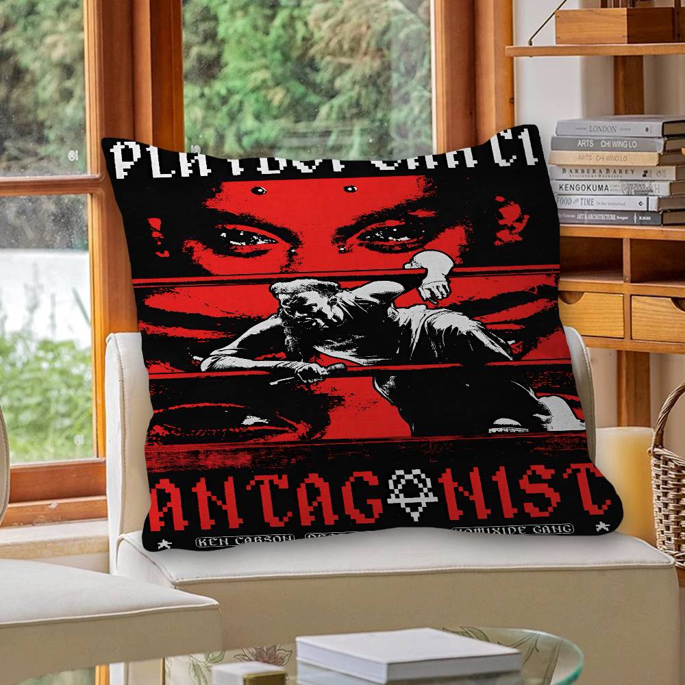 Модная Наволочка для Подушки с Изображением Рэпера P-Playboi C-Carti, Сшитый Счастливый Дракон, Чехол для Подушки на Диван, Декор для Комнаты, Подарок для Детей