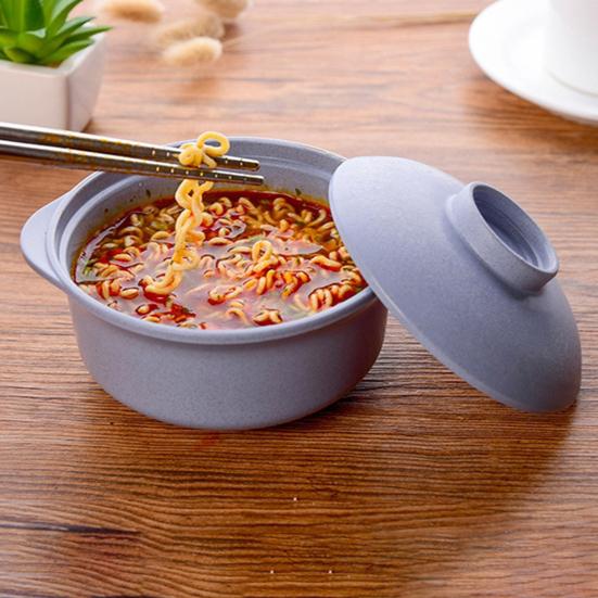 Безопасная миска для лапши быстрого приготовления. Термостойкая, легко очищаемая, небьющаяся, легкая миска с ручкой.
