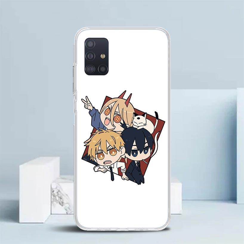 Милый Мягкий Чехол-Кружка Chainsaw Man для Samsung Galaxy A12 A22 A32 A52 A72 A02S Чехол для Телефона Note 20 Ultra 10 S10 Plus A51 A71 A50S A2