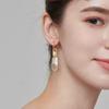 ELLE Jewelry Urban 14K Combi Drop One-Touch Earrings (Gold Pin) ELGPEE391
