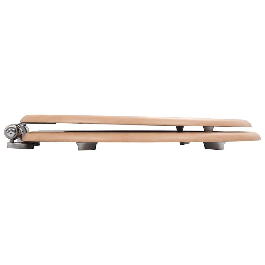 Vidaxl Deski Klozetowe Wolnoopadające, 2 Szt., Mdf, Wzór Bambusowy