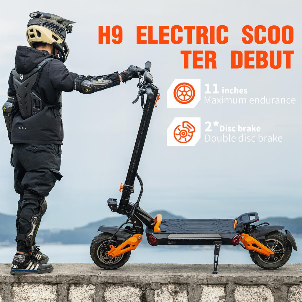 FREEBOY Dual Motor Off Road Electric Scooter Fat Tire 11 Inch Adult E Scooter US EU Warehouse Fast Shipping Foldable Escooter