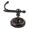 Brass coat hook with black bronze finish for bathroom and kitchen reliable and solid with installation hardware