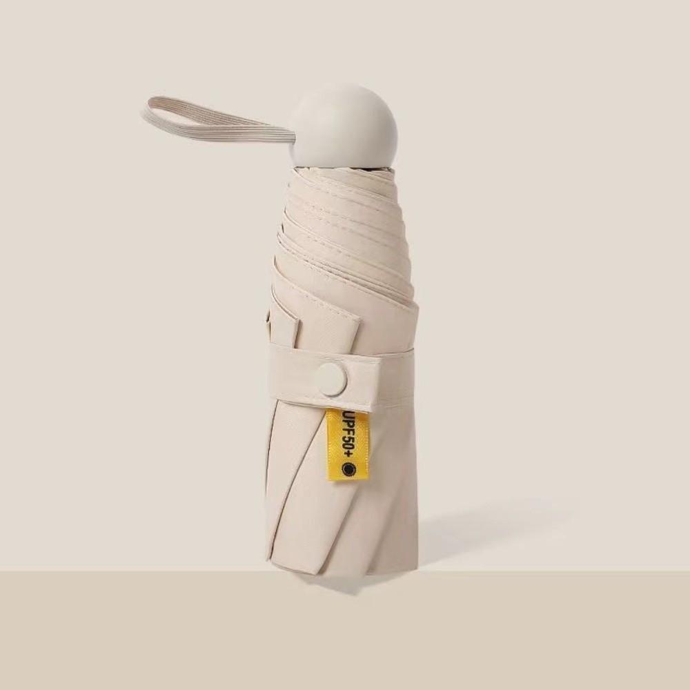 New Mini Capsule Folding Umbrella Vinyl with Box Sun Rain Umbrella UV Sunshade UPF50+ Pocket Parasol for Outdoor