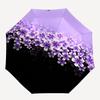 1pc Purple Floral Pattern Umbrella with Plastic Handle,Suitable for All Seasons Umbrellaptys26079