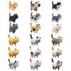 AAGWW Working Figures Cat Figure Kitten Toy Set Mini Toy Figure Cat Character Birthday Party Accessories Dark Color of 18 Design Pieces Design (Total